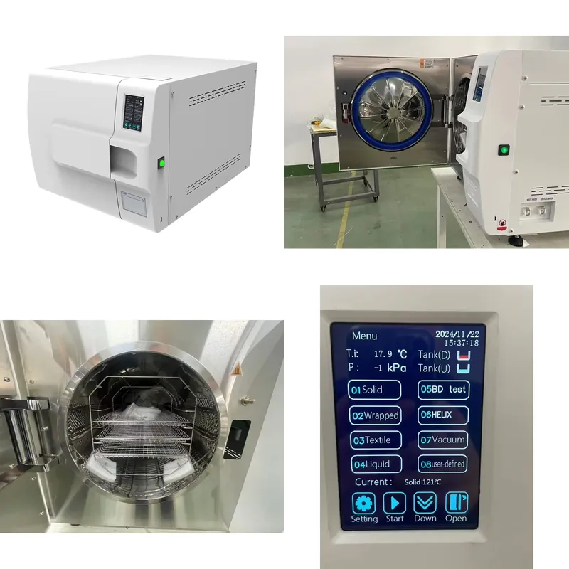 Dental Autoclave Sterilizer 18L - Für Automatischen Portal-Tisch-Dampfsterilisator Klasse B, Puls-Vakuum-Autoklav